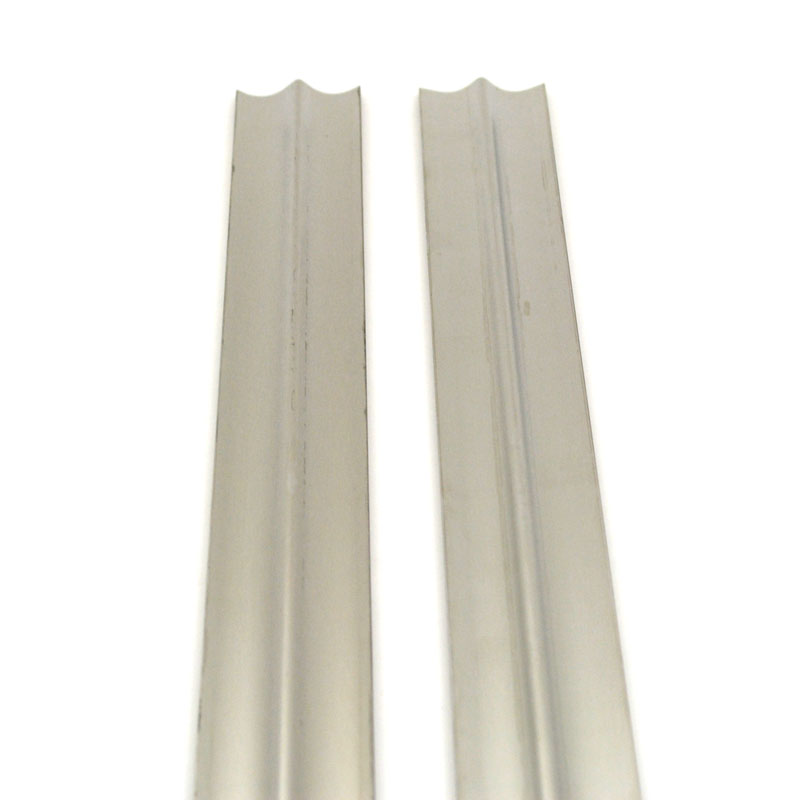 Ramp Sleeves, Straight Edge, Stainless Steel, PAIR