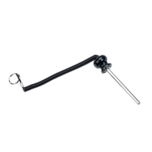 Pin, Magnetic w/Lanyard and Round Aluminum Knob, 3/8", Locking Space 4-1/4" [STPINP150JMR]